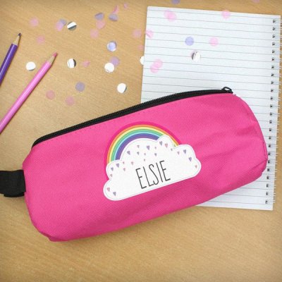 (image for) Personalised Rainbow Pink Pencil Case