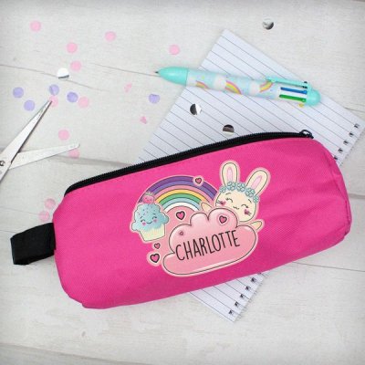 (image for) Personalised Cute Bunny Pink Pencil Case