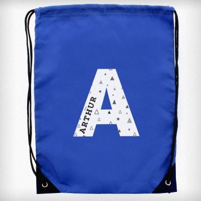 (image for) Personalised Initial Blue Kit Bag