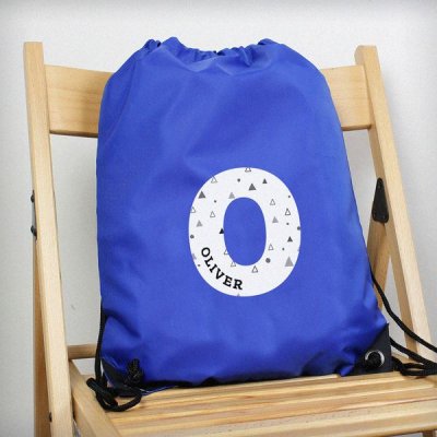 (image for) Personalised Initial Blue Kit Bag