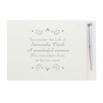 (image for) Personalised Sentiments Guest Book & Pen