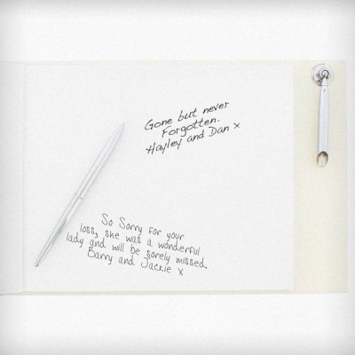 (image for) Personalised In Loving Memory Guest Book & Pen