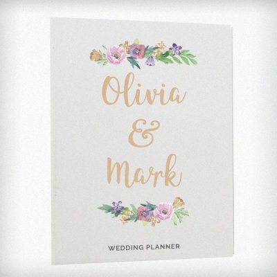 (image for) Personalised Floral Watercolour Wedding Planner