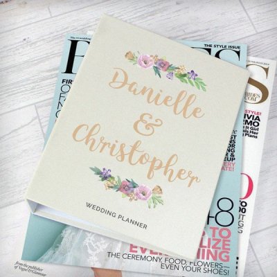 (image for) Personalised Floral Watercolour Wedding Planner