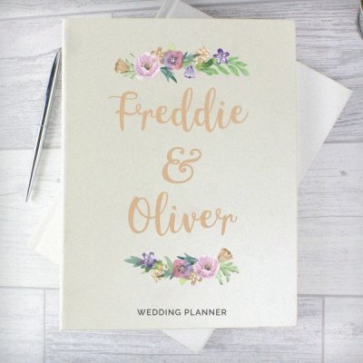 (image for) Personalised Floral Watercolour Wedding Planner