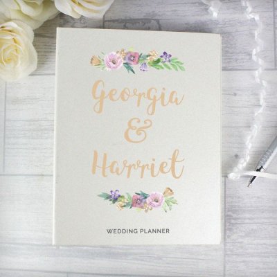 (image for) Personalised Floral Watercolour Wedding Planner