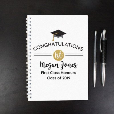 (image for) Personalised Graduation Hardback A5 Notebook