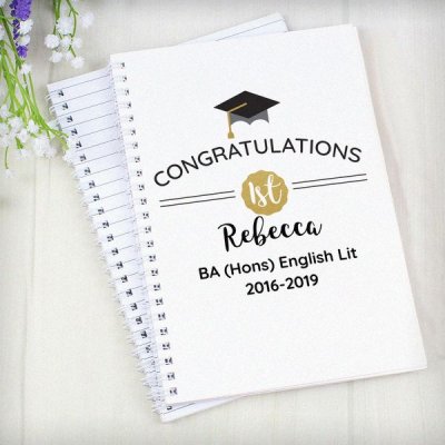 (image for) Personalised Graduation Hardback A5 Notebook