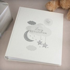 (image for) Personalised New Baby Moon & Stars Album with Sleeves