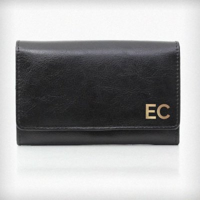 (image for) Personalised Gold Initials Black Purse