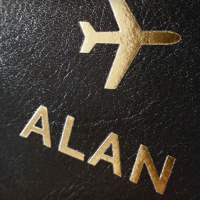 (image for) Personalised Gold Name Black Passport Holder