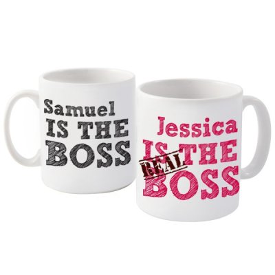 (image for) Personalised The Real Boss Mug Set