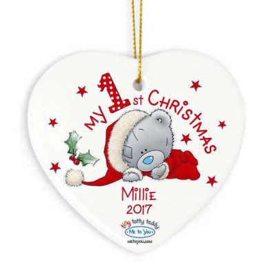 (image for) Personalised Me to You My 1st Christmas Ceramic Heart Decoration