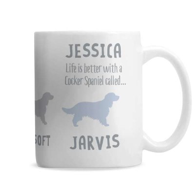 (image for) Personalised Cocker Spaniel Dog Breed Mug