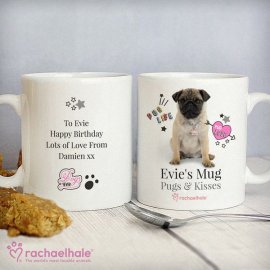 (image for) Personalised Rachael Hale Doodle Pug Mug