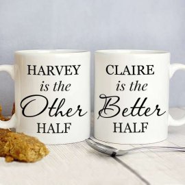 (image for) Personalised Other Half and Better Half Mug Set