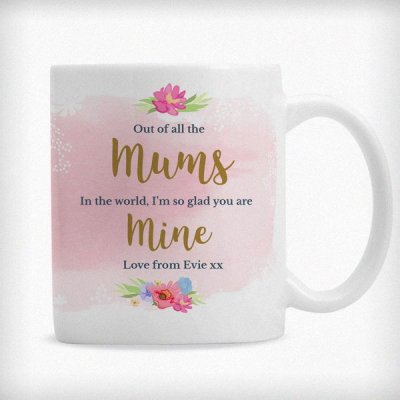 (image for) Personalised Floral Watercolour Mug