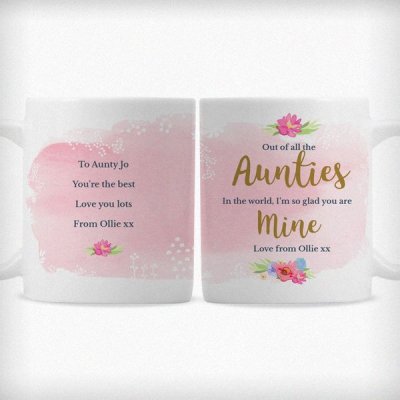 (image for) Personalised Floral Watercolour Mug