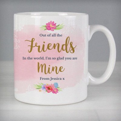 (image for) Personalised Floral Watercolour Mug