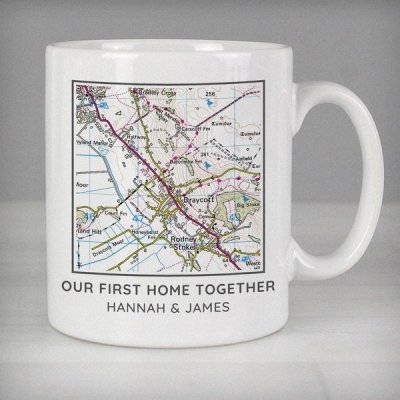 (image for) Personalised Present Day Map Compass Mug