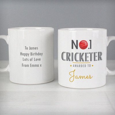 (image for) Personalised No.1 Cricketer Mug