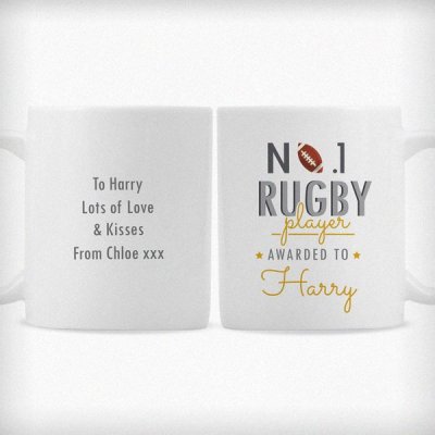 (image for) Personalised No.1 Rugby Player Mug