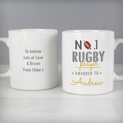 (image for) Personalised No.1 Rugby Player Mug