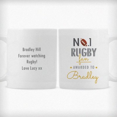 (image for) Personalised No.1 Rugby Fan Mug