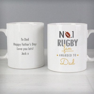 (image for) Personalised No.1 Rugby Fan Mug