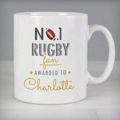 (image for) Personalised No.1 Rugby Fan Mug