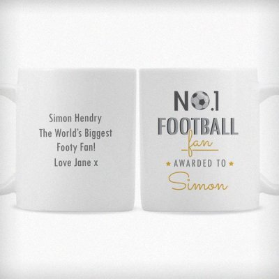 (image for) Personalised No.1 Football Fan Mug