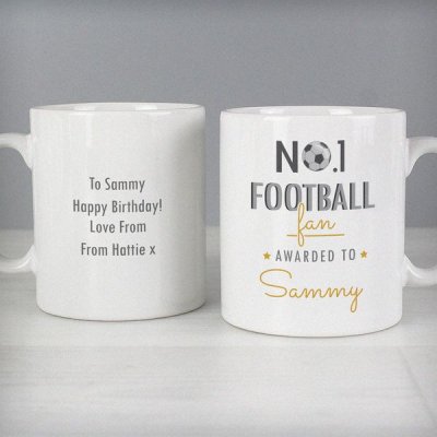 (image for) Personalised No.1 Football Fan Mug