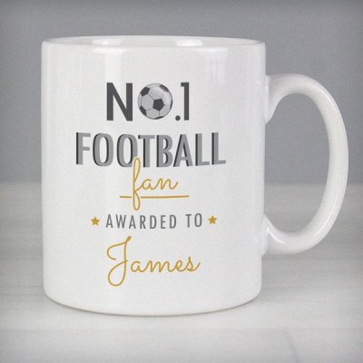 (image for) Personalised No.1 Football Fan Mug