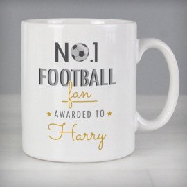 (image for) Personalised No.1 Football Fan Mug