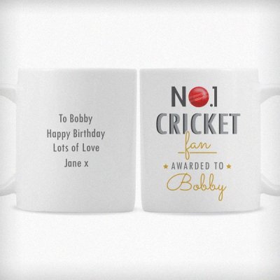 (image for) Personalised No.1 Cricket Fan Mug