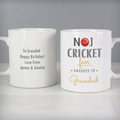 (image for) Personalised No.1 Cricket Fan Mug