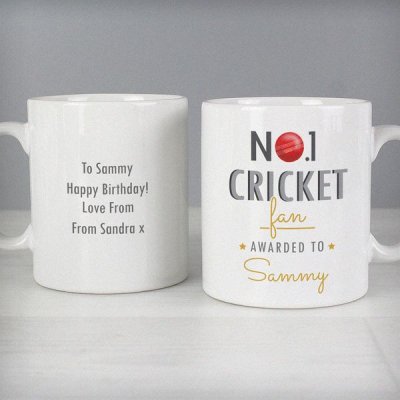 (image for) Personalised No.1 Cricket Fan Mug