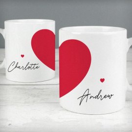 (image for) Personalised Two Hearts Mug Set