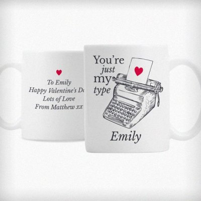 (image for) Personalised Just My Type Valentines Mug