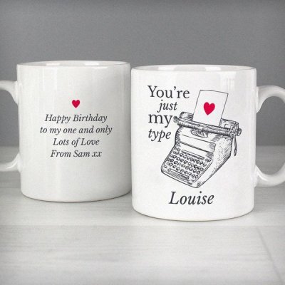 (image for) Personalised Just My Type Valentines Mug