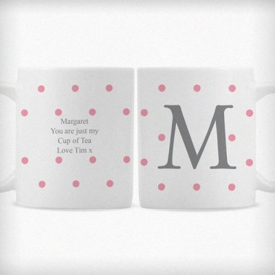 (image for) Personalised Monogram Gold Spot Slim Mug