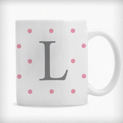 (image for) Personalised Monogram Gold Spot Slim Mug