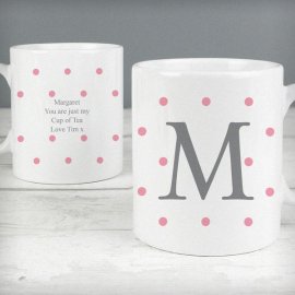 (image for) Personalised Monogram Gold Spot Slim Mug