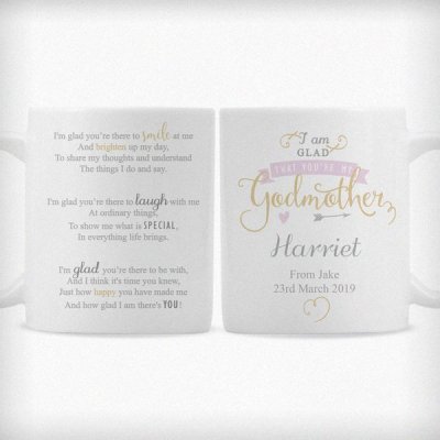 (image for) Personalised I Am Glad... Godmother Slim Mug