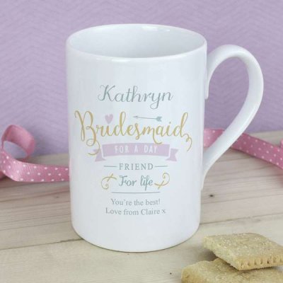 (image for) Personalised I Am Glad... Bridesmaid Slim Mug