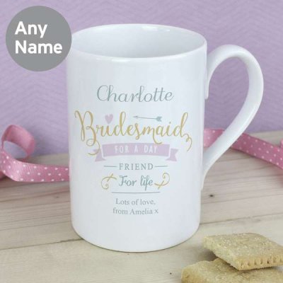 (image for) Personalised I Am Glad... Bridesmaid Slim Mug