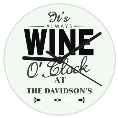 (image for) Personalised Wine O'Clock Clock