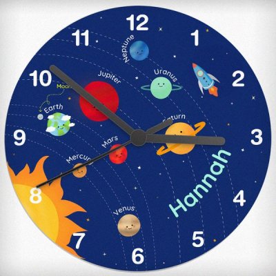 (image for) Personalised Solar Sytem Glass Clock