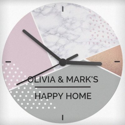 (image for) Personalised Geometric Glass Clock