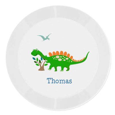 (image for) Personalised Dinosaur Plastic Plate